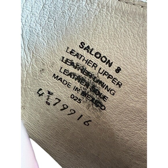 Freebird By Steven SALOON Taupe Tan Leather Western Belted Boots Womens Size 8 - Picture 9 of 16